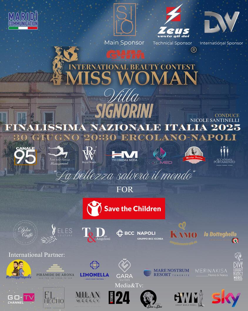 LOCANDINA LA BELLEZZA SALVERA IL MONDO CHARITY EVENT FOR SAVE THE CHIIDREN 