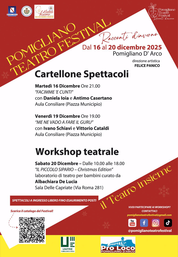 POMIGLIANO TEATRO FESTIVAL 2025 RACCONTI DINVERNO locandina