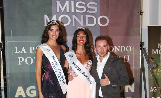 Miss Mondo 2018 Federizza Rizza ed il patron Puzio