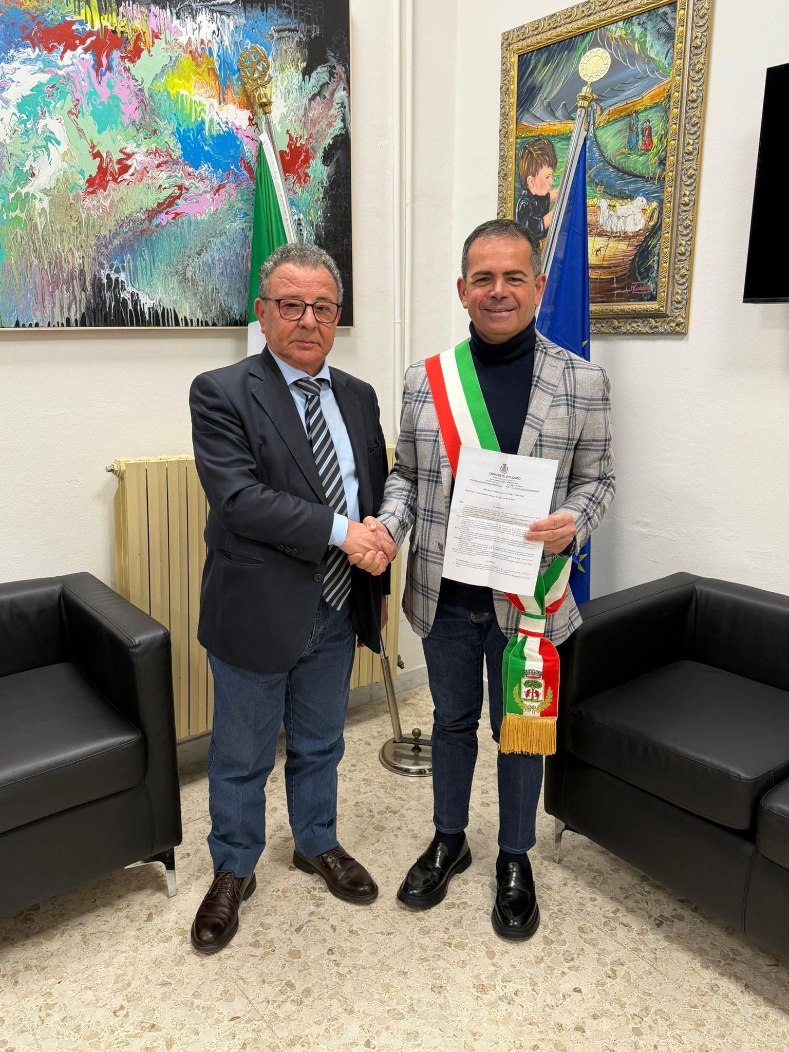 31.03.2026 Il sindaco Antonio Scialdone con Giovanni Caso