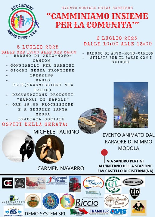 6. Camminiamo Insieme per la Comunità Castello di Cisterna 5 e 6 luglio 2025