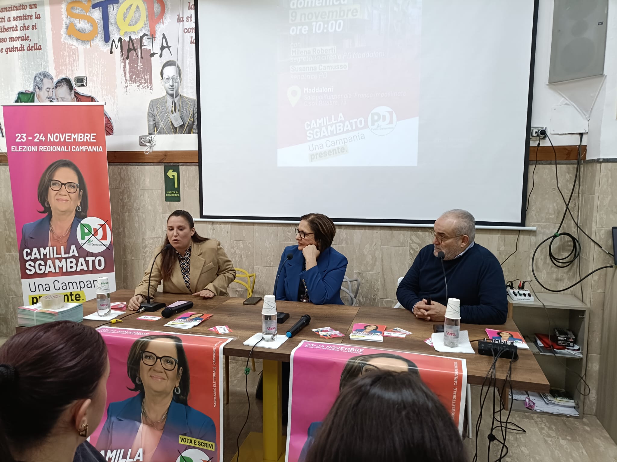 Camilla Sgambato con Roberti e Suppa