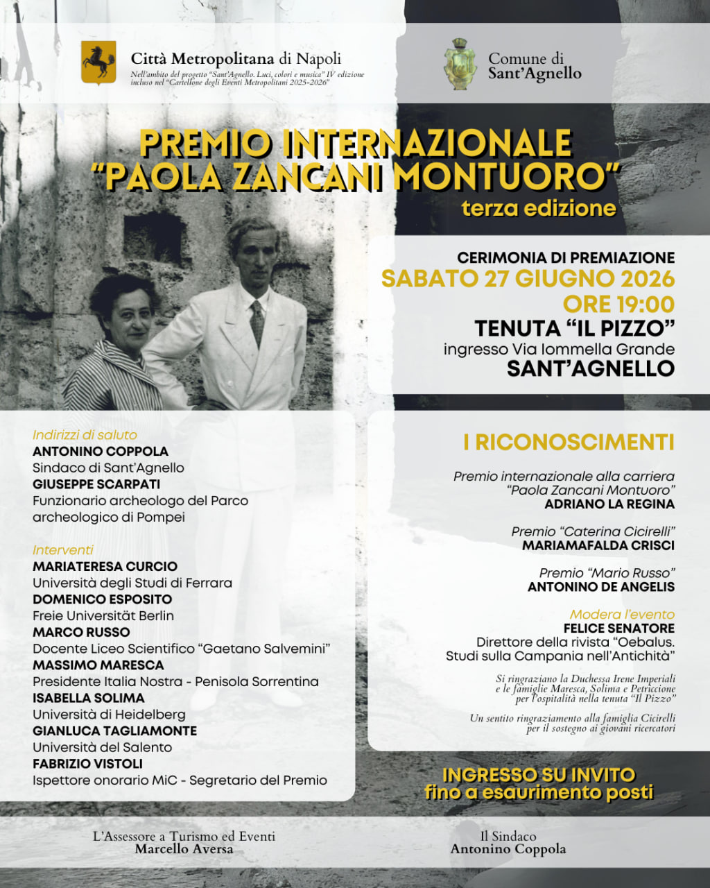 Locandina Premio Paola Zancani Montuoro 2026 SantAgnello
