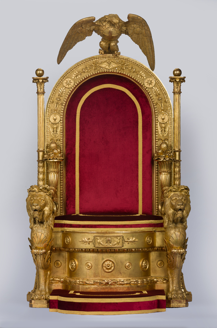 Napoli Palazzo reale Sala del trono Trono dopo il restauro 1 1